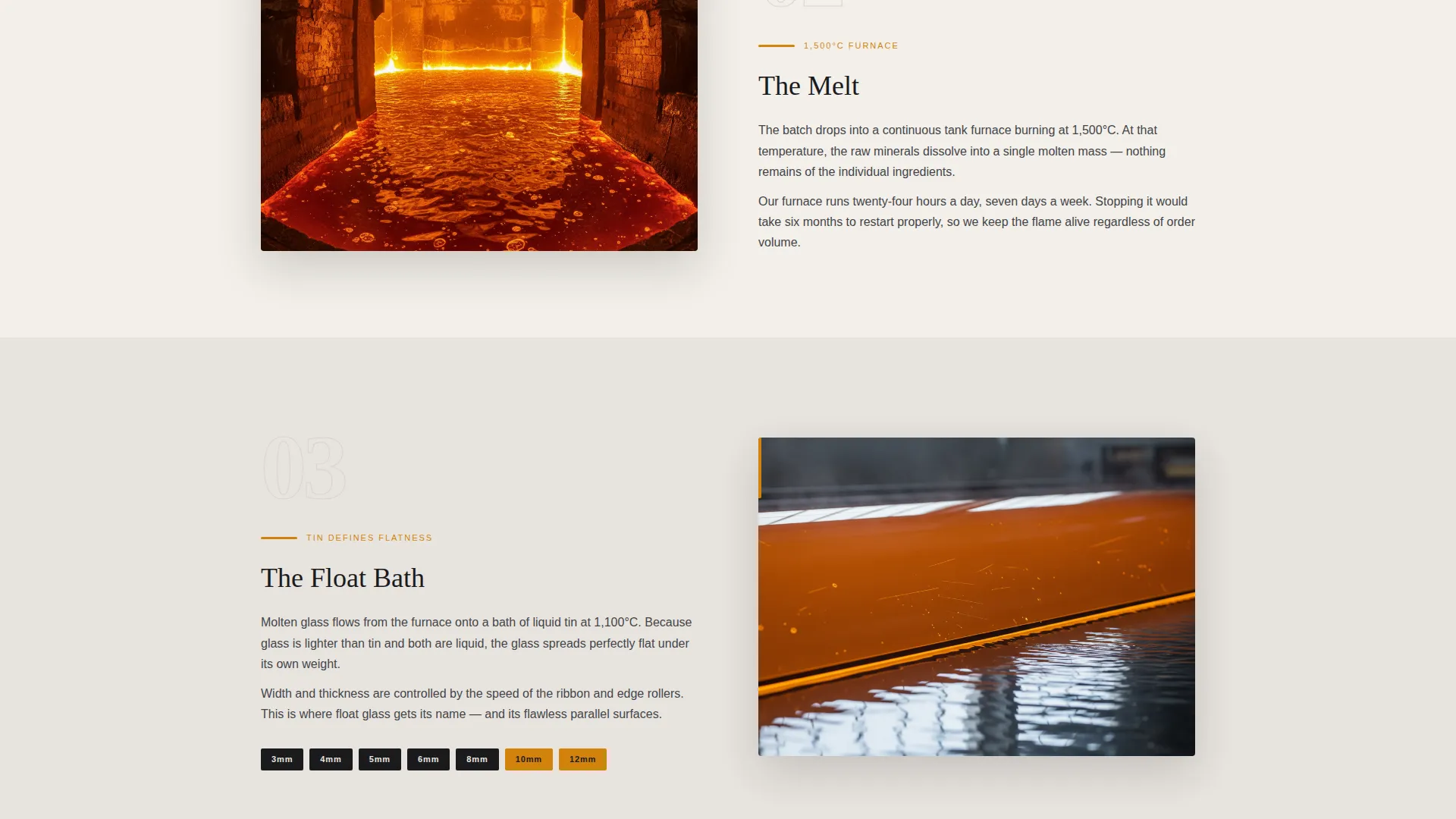 Glass Manufacturer Landing Page Template