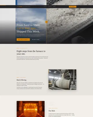 Glass Manufacturer Landing Page Template