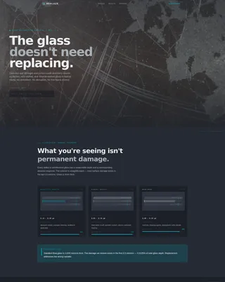 Glass Restoration Landing Page Template