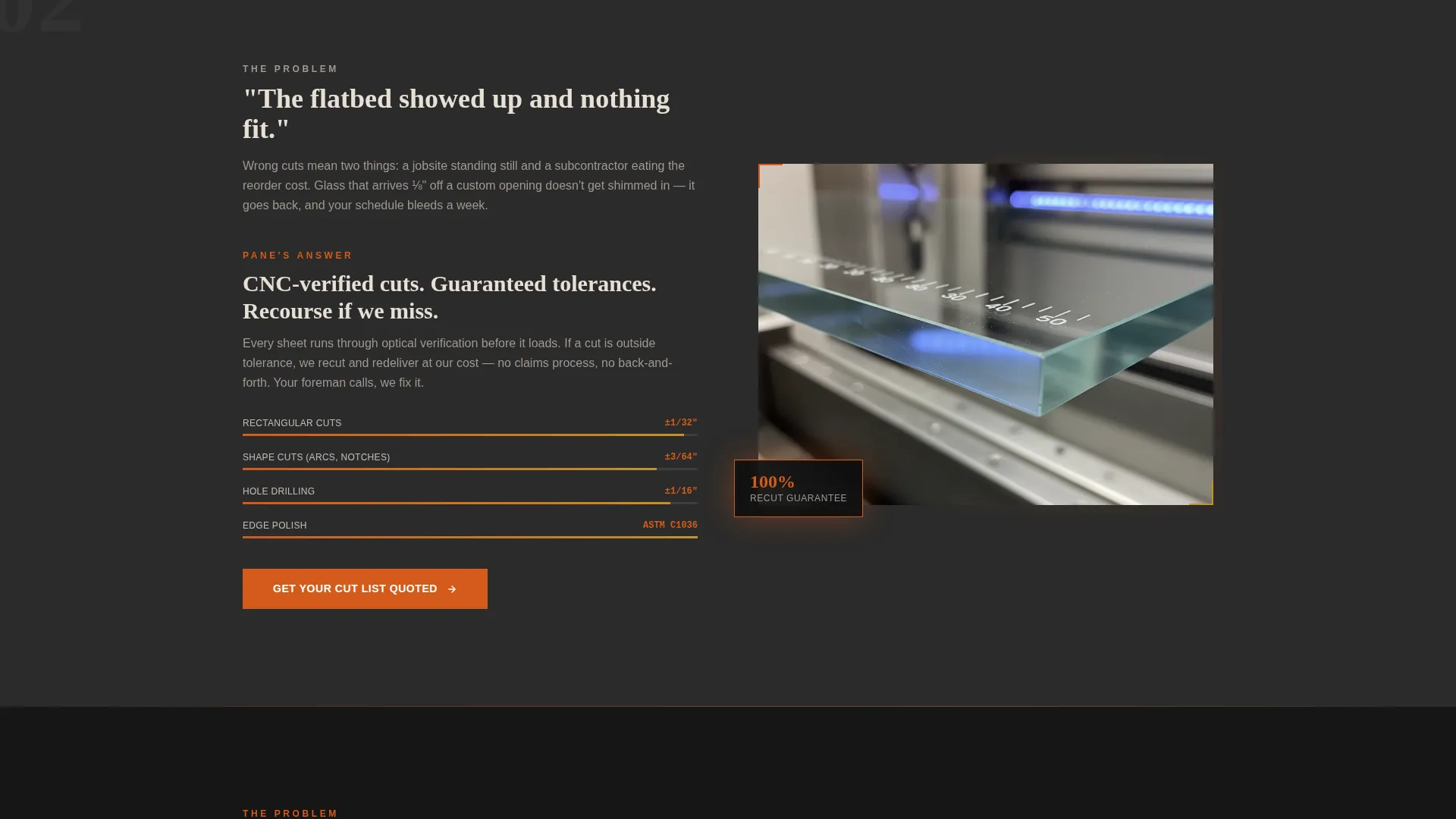 Glass Supplier Landing Page Template | Industrial Design