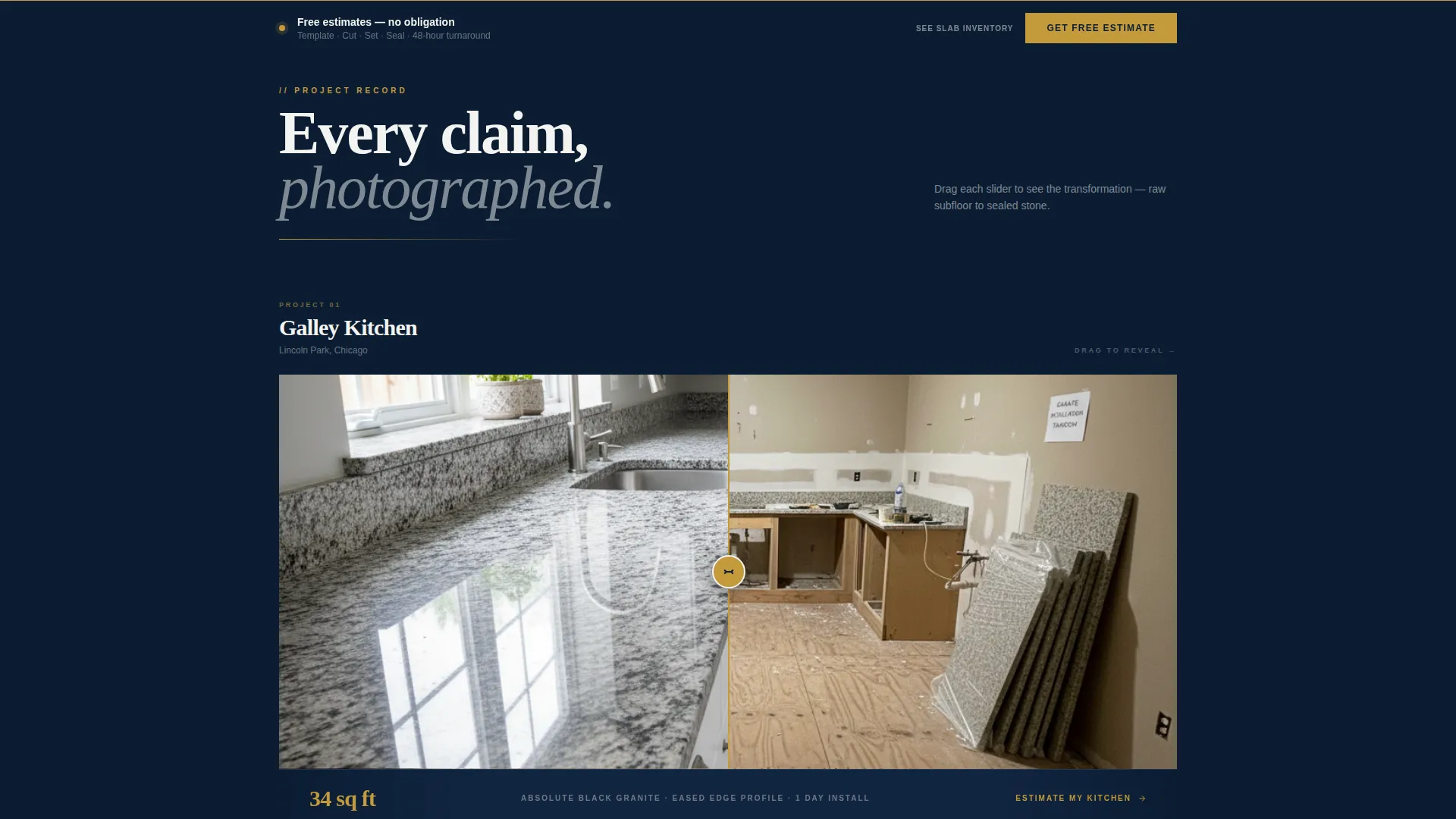 Granite Installer Landing Page Template