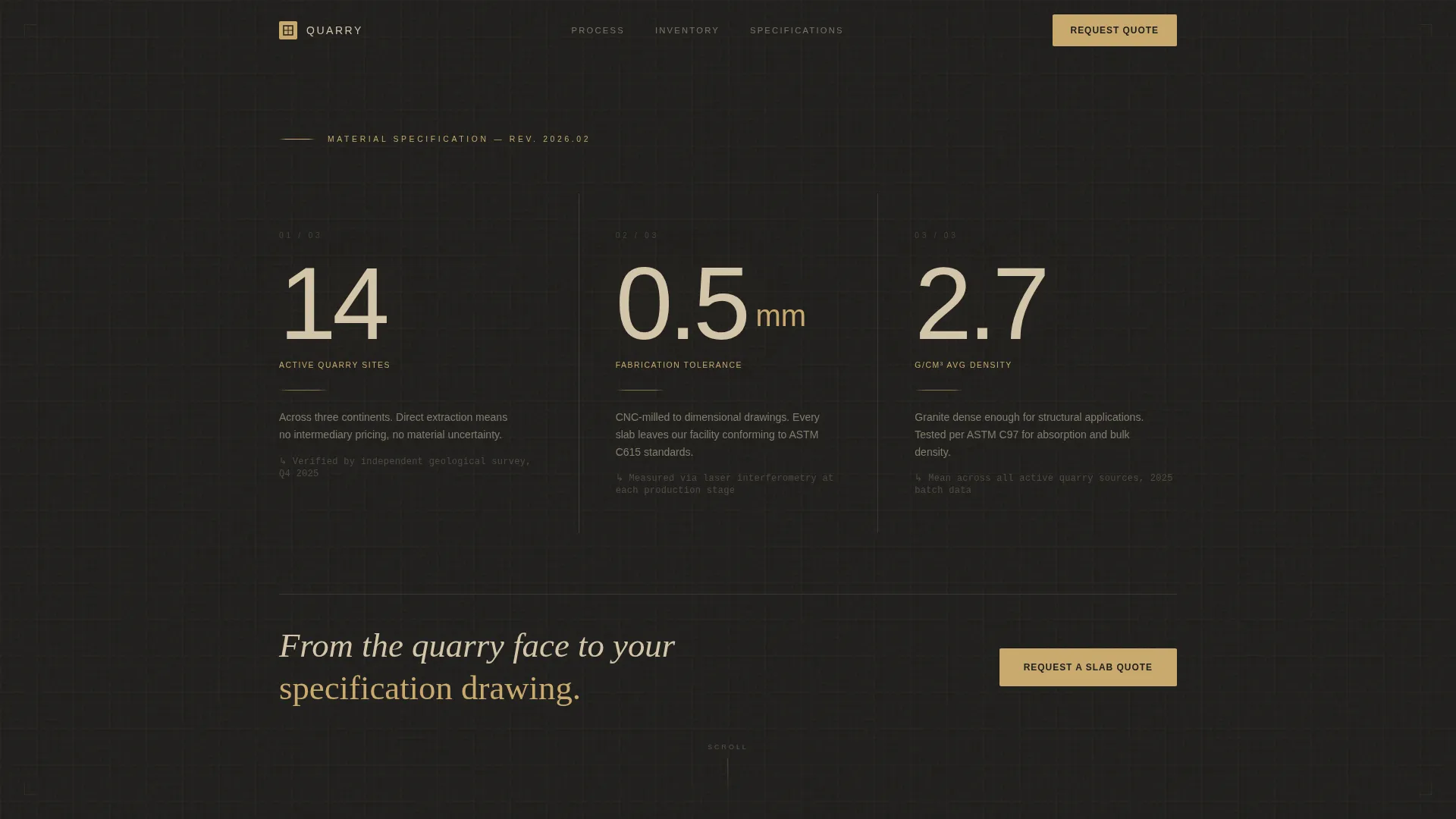 Granite Manufacturer Landing Page Template
