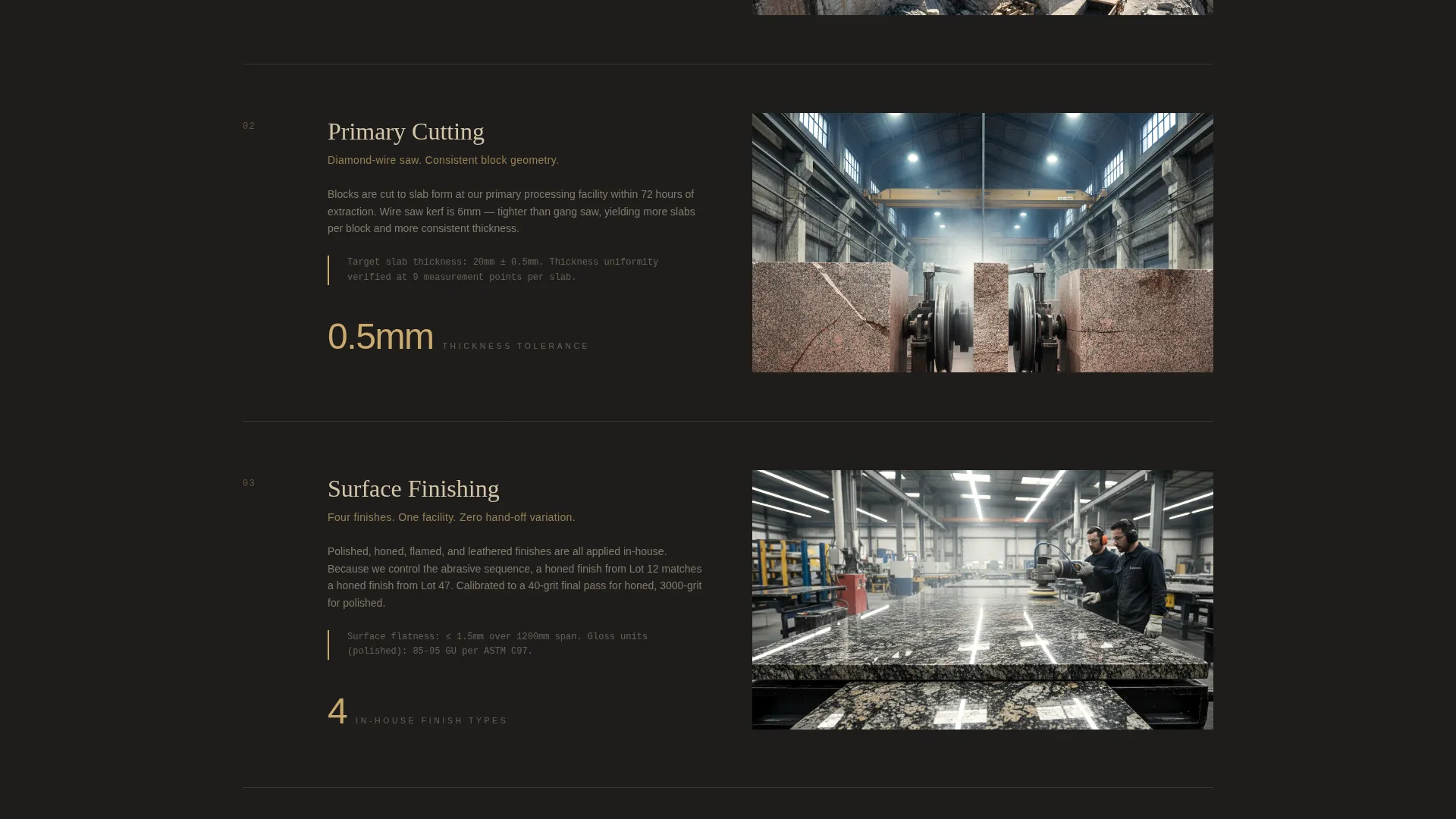 Granite Manufacturer Landing Page Template