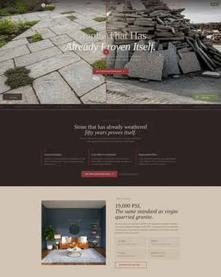 Reclaimed Granite Recycler Landing Page Template
