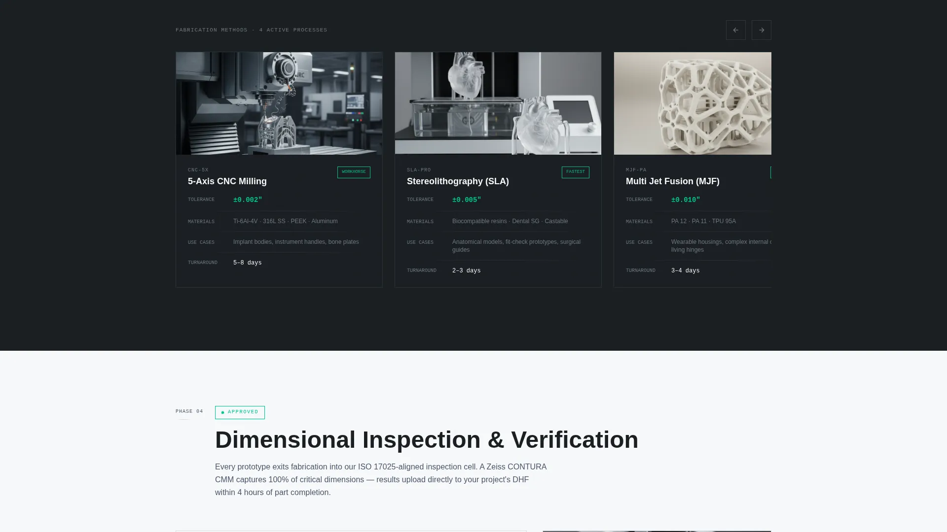 Medical Device Manufacturing Booking Website Template