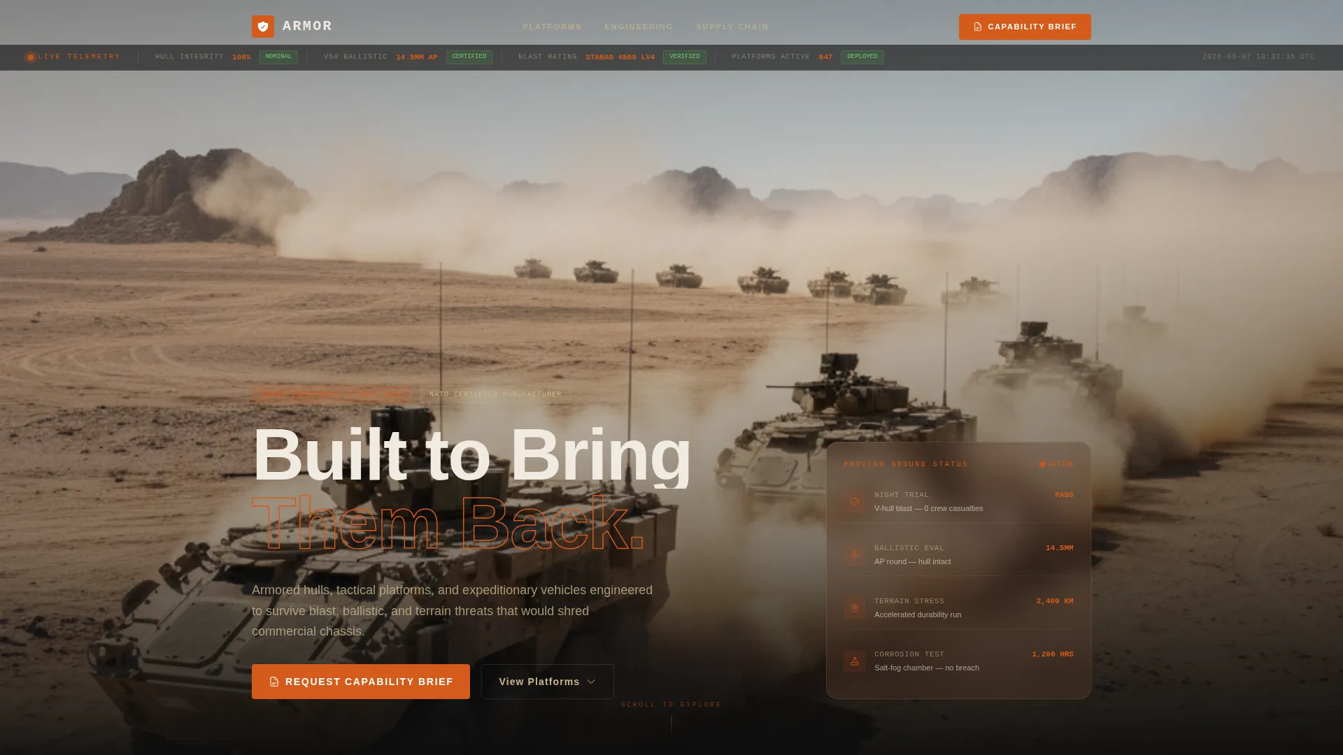 Defense Contractor & Military Local Professional Website Template
