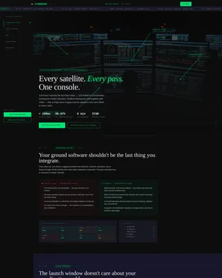 Mission Control Software Landing Page Template