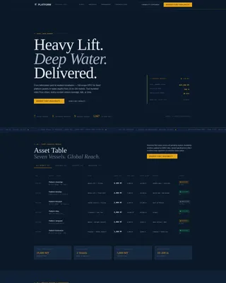 Offshore Platform Construction Company Website Template