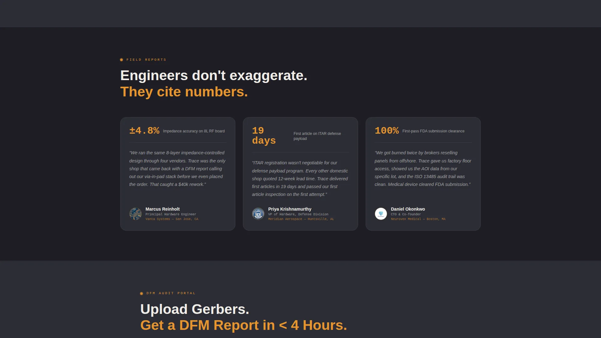PCB Manufacturer Comparison Landing Page Template