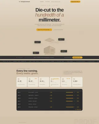 Packaging Manufacturing Specialist Pricing Website Template