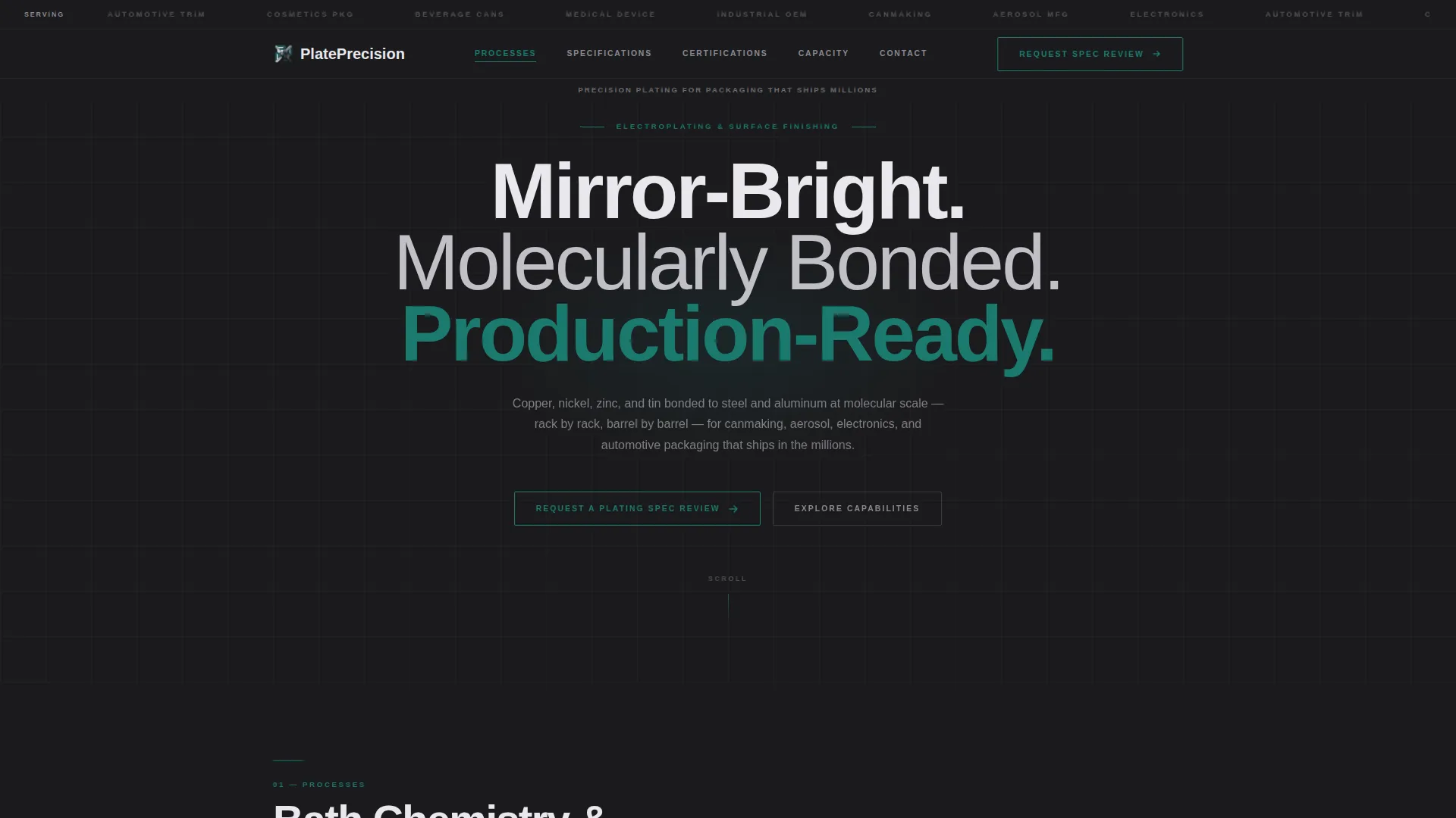 Packaging Manufacturing Directory Website Template