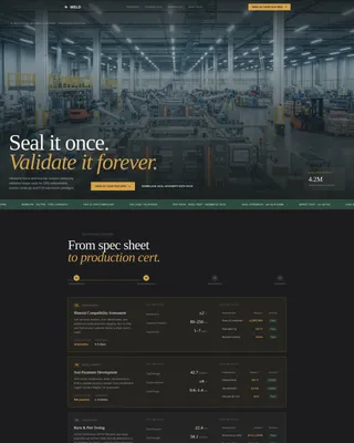 Packaging Manufacturing Specialist Professional Website Template