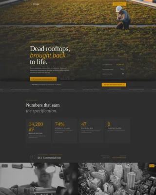 Green Roof Installation Commercial Website Template