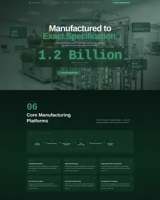 Complete Pharmaceutical Manufacturing Privacy Policy & Terms Website Template