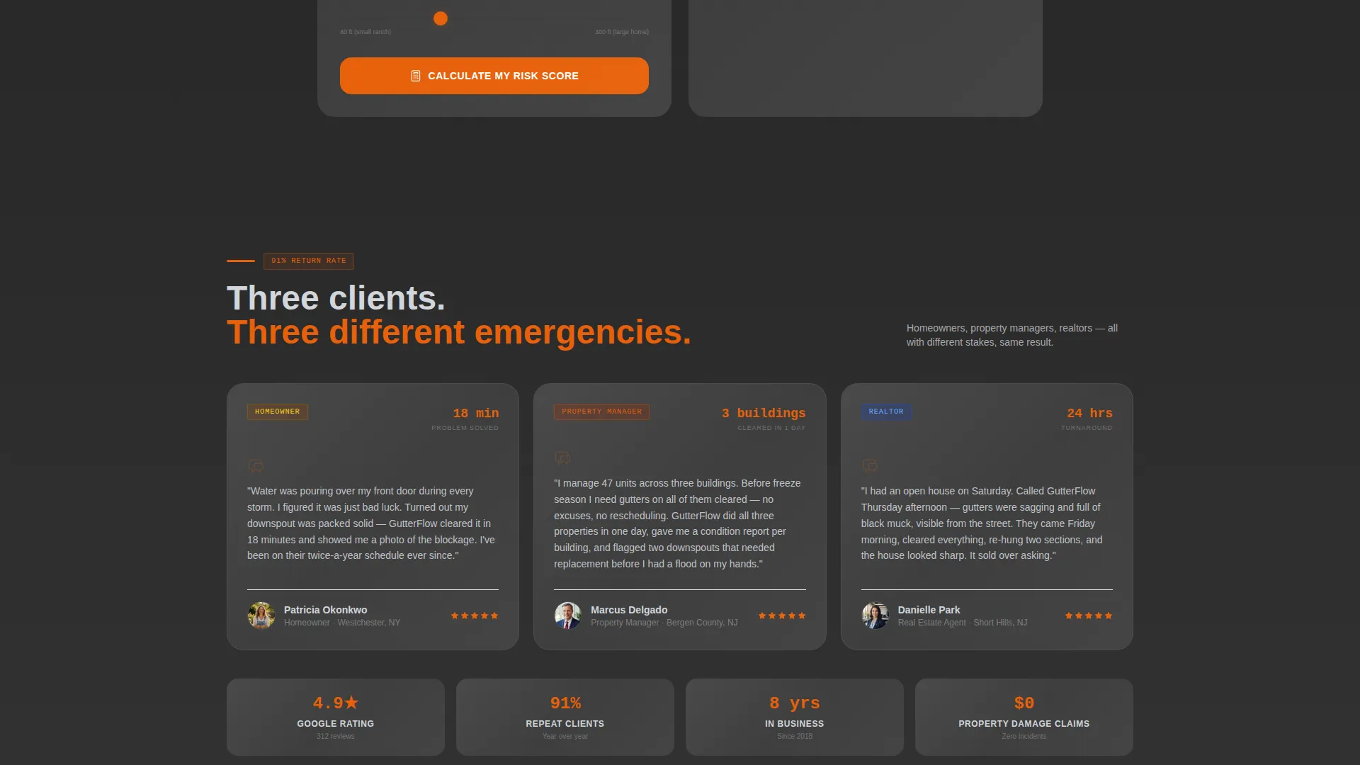 Gutter Cleaning Service Landing Page Template
