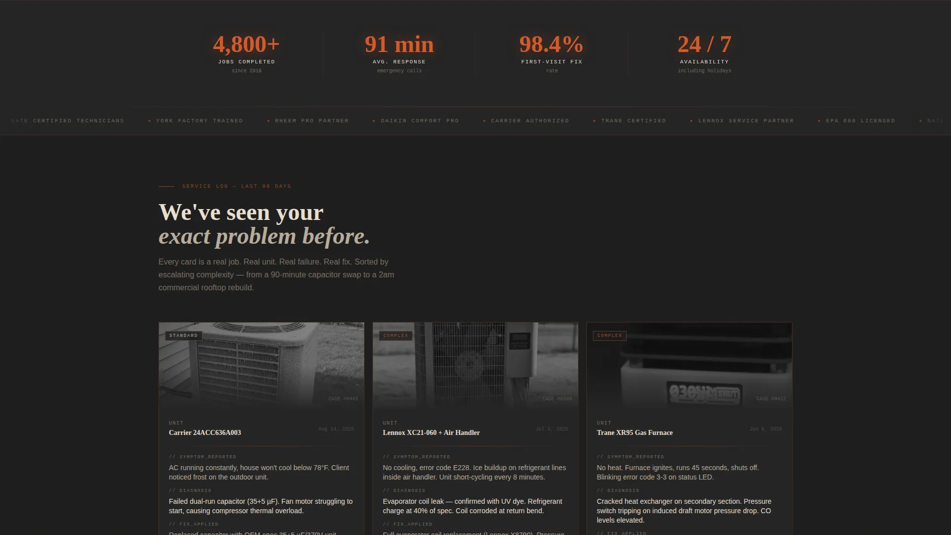HVAC Repair Booking Landing Page Template