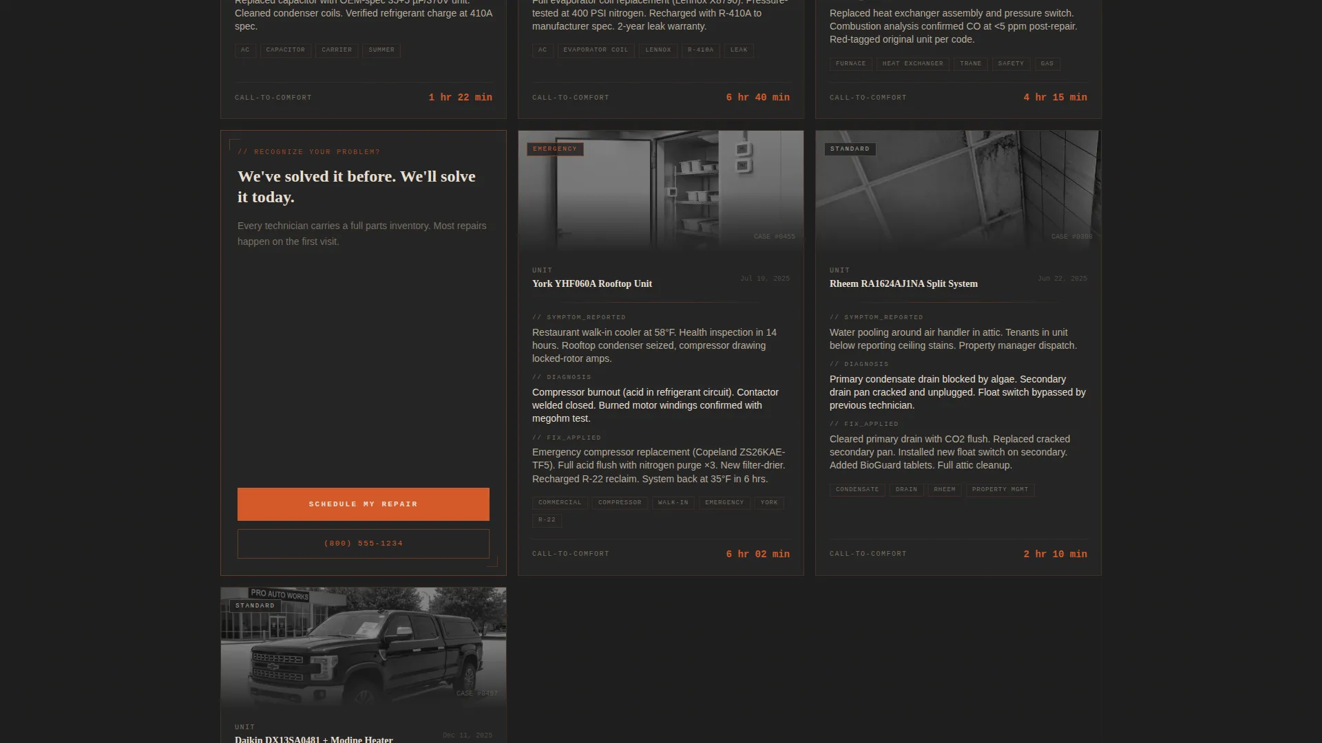 HVAC Repair Booking Landing Page Template