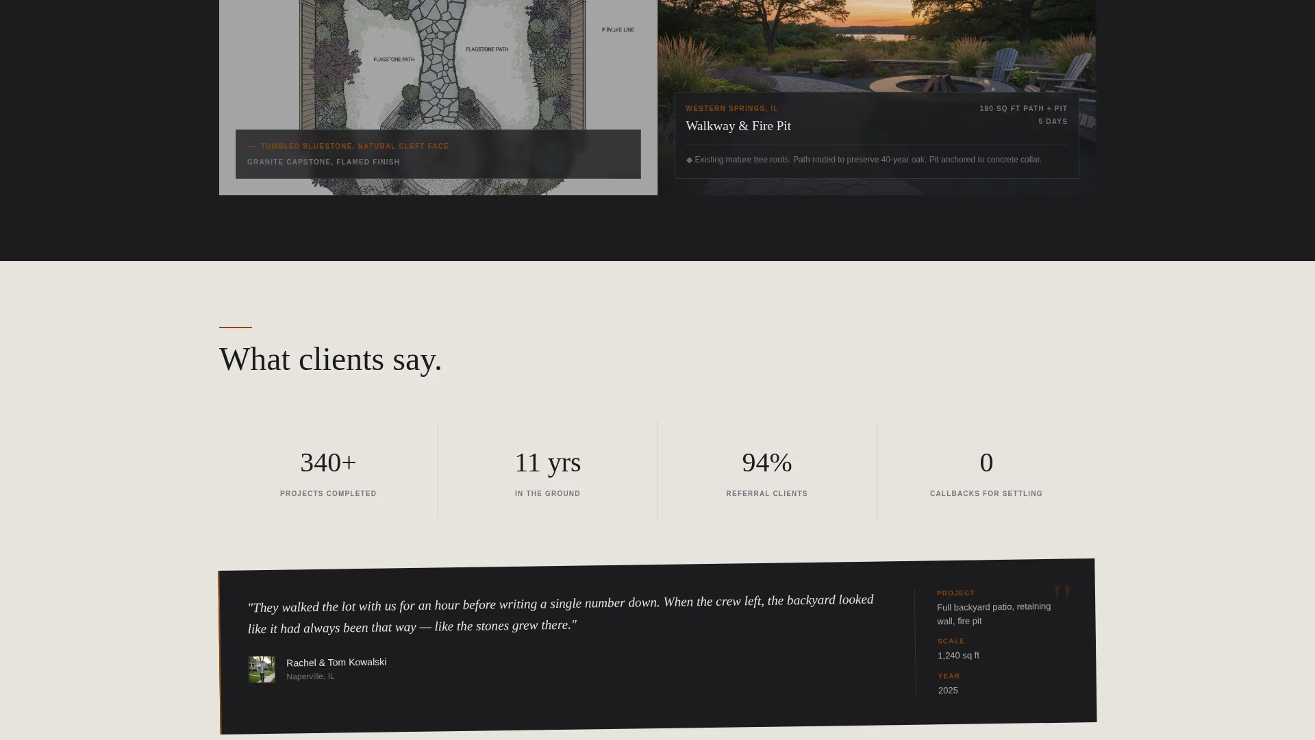 Hardscaping & Patio Contractor Landing Page Template