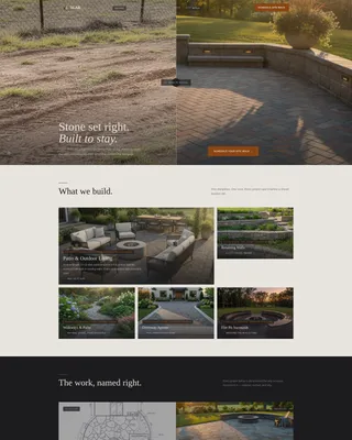 Hardscaping & Patio Contractor Landing Page Template