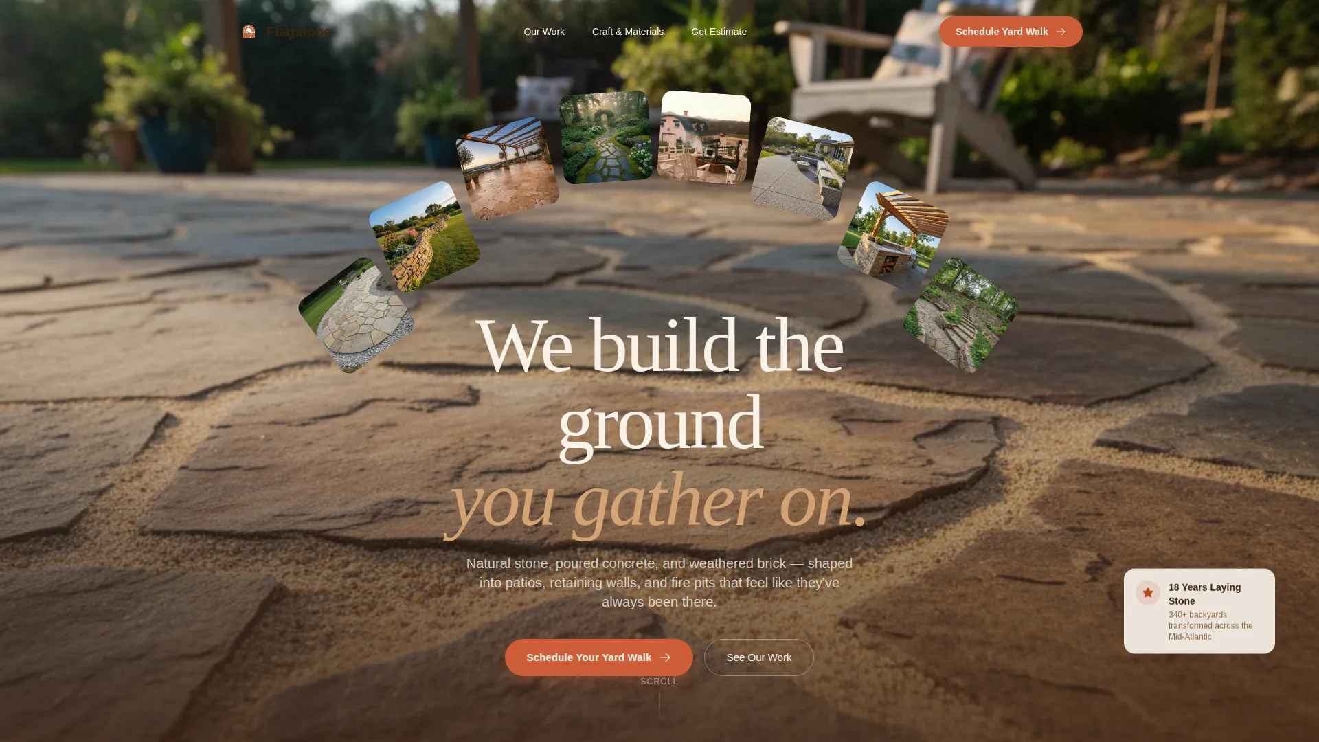 Hardscaping Gallery & Booking Landing Page Template