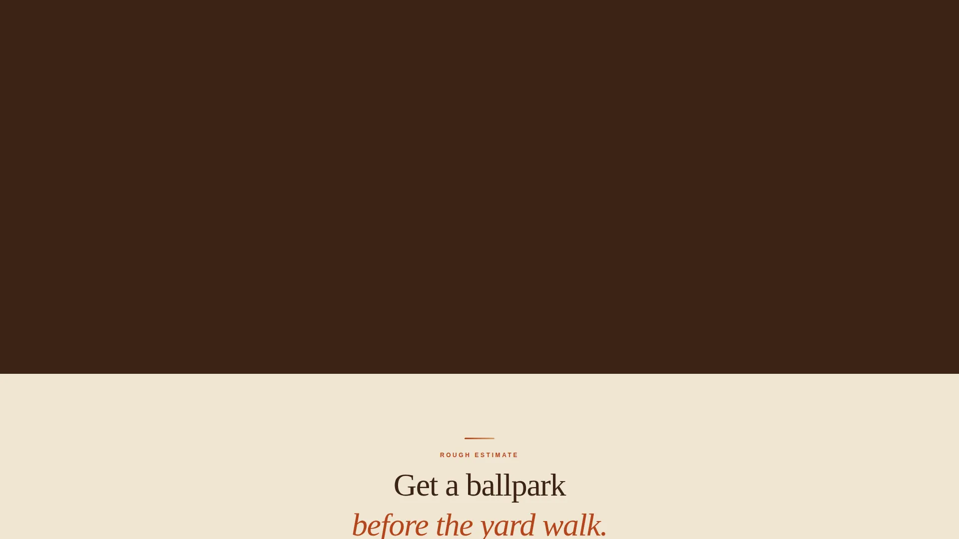 Hardscaping Gallery & Booking Landing Page Template