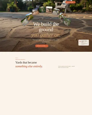 Hardscaping Gallery & Booking Landing Page Template
