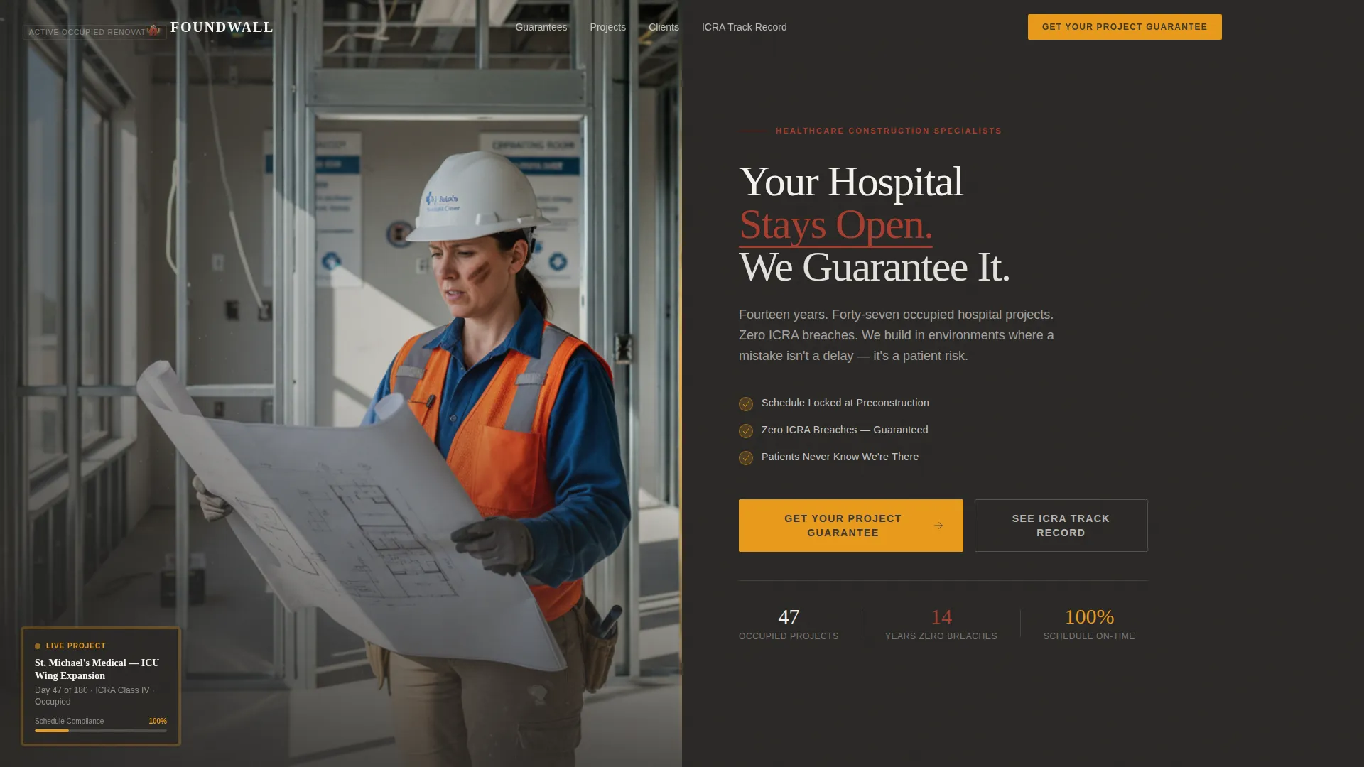 Facility Construction Landing Page Template