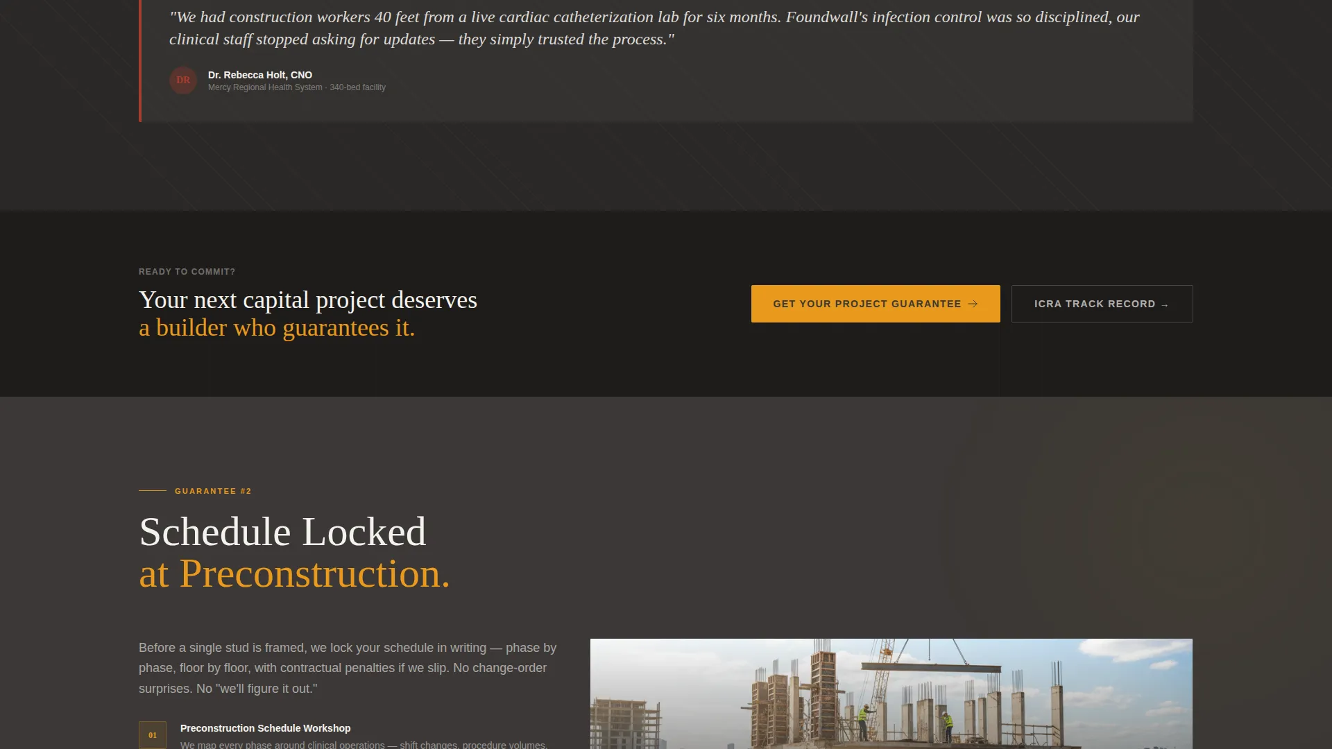 Facility Construction Landing Page Template
