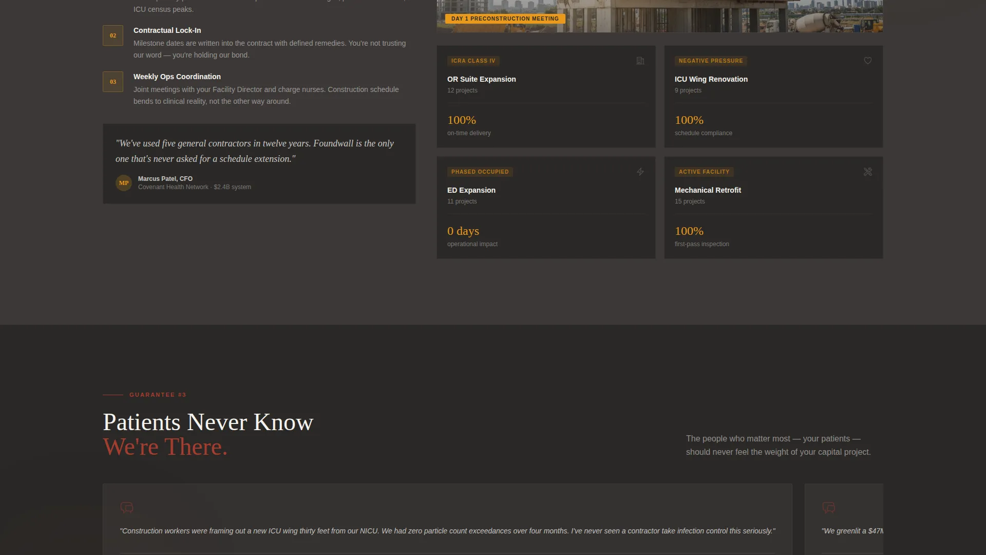 Facility Construction Landing Page Template