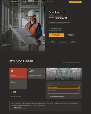 Facility Construction Landing Page Template