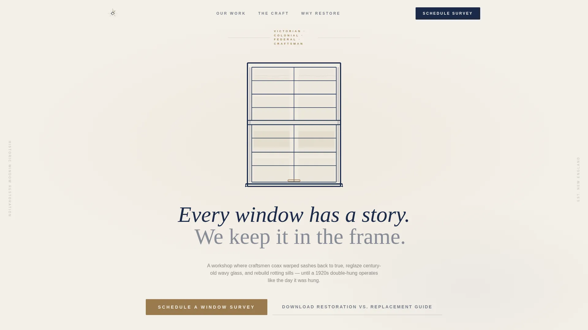 Historic Window Restoration Landing Page Template