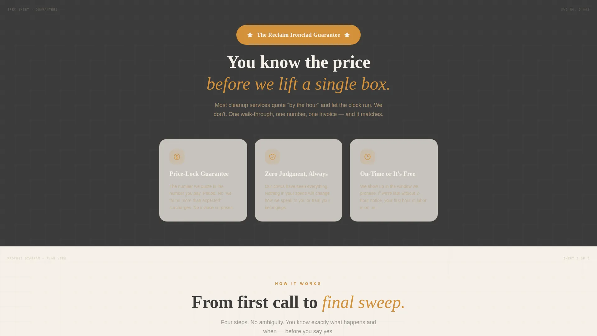 Hoarder Cleanup Landing Page Template