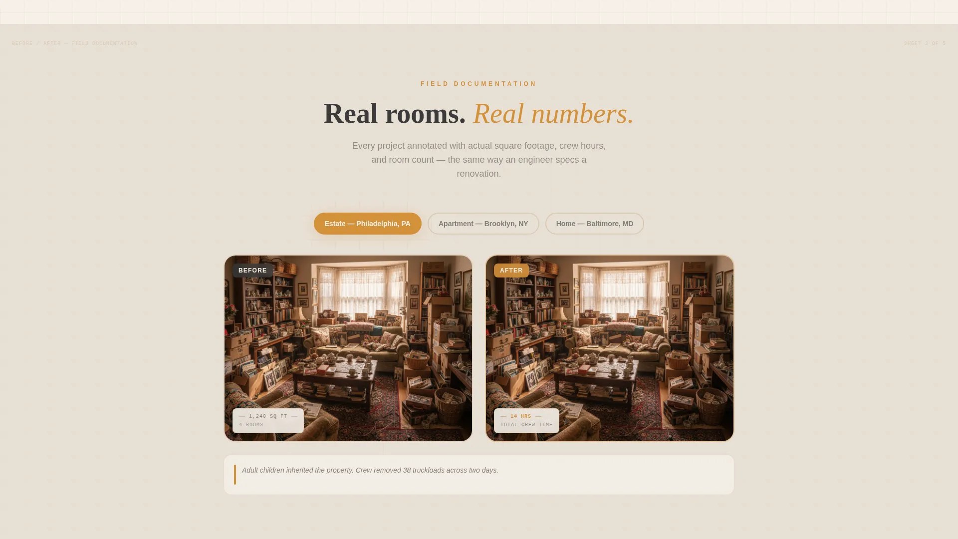 Hoarder Cleanup Landing Page Template