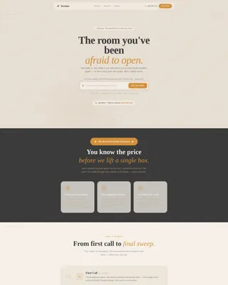 Hoarder Cleanup Landing Page Template