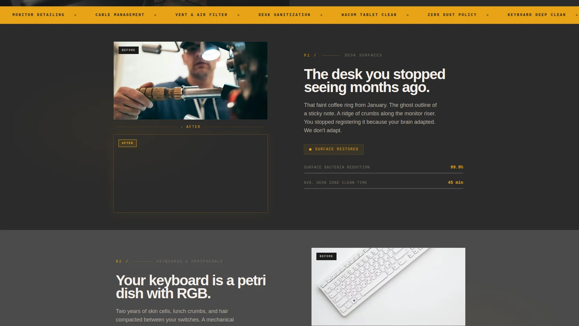 Home Office Cleaning Specialist Landing Page Template