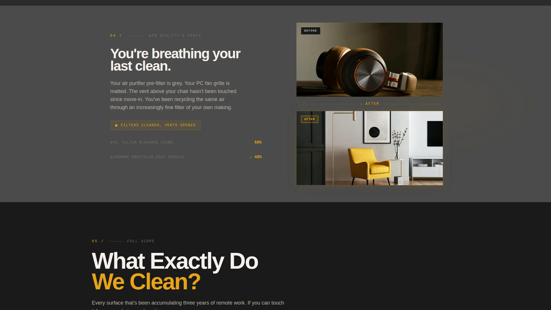 Home Office Cleaning Specialist Landing Page Template