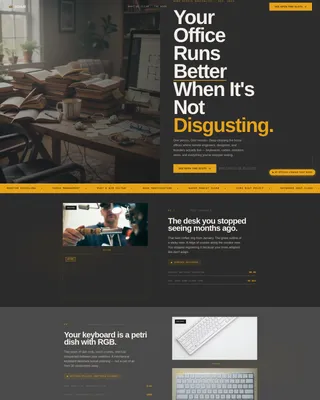 Home Office Cleaning Specialist Landing Page Template