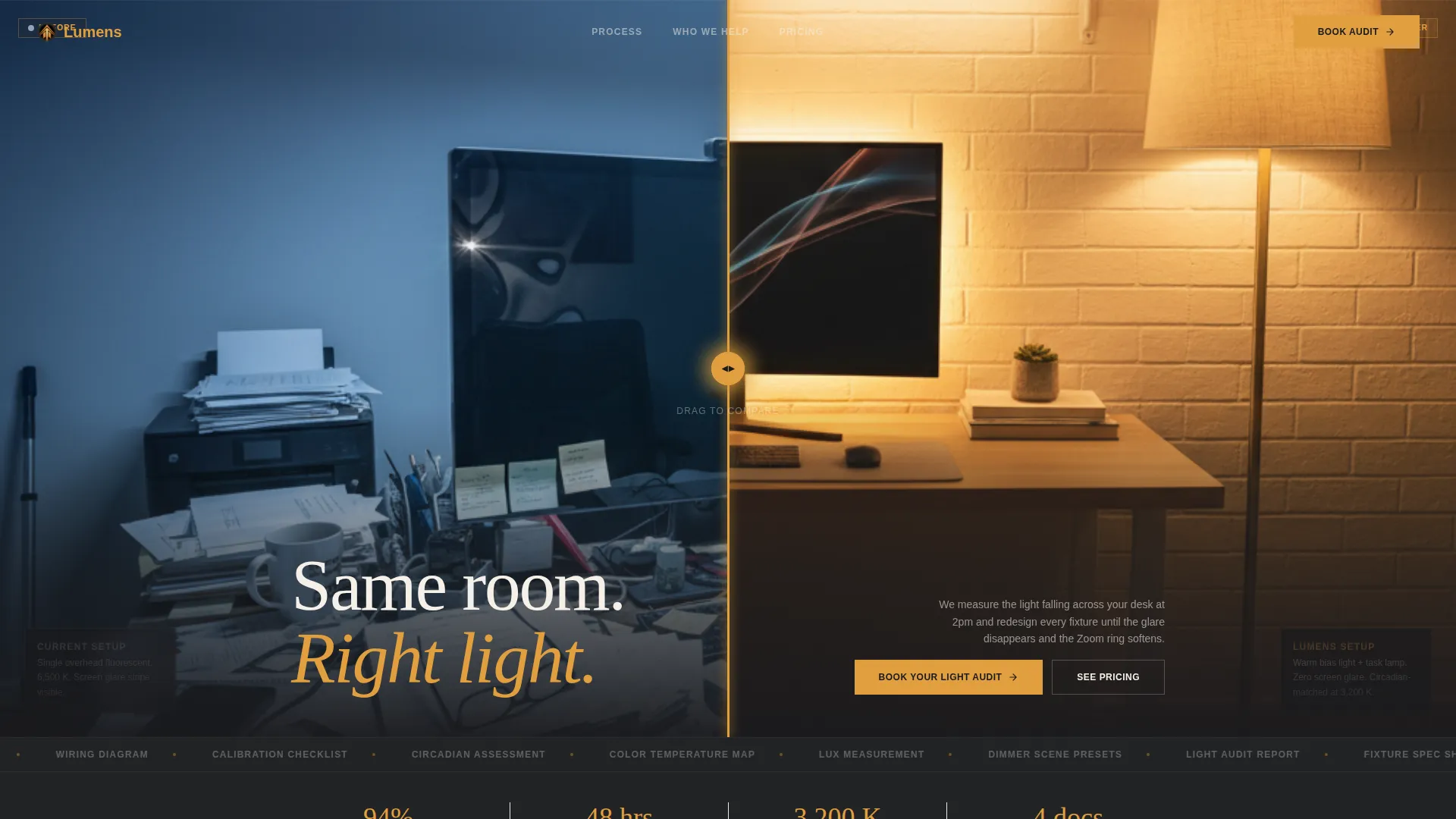 Home Office Lighting Consultant Landing Page