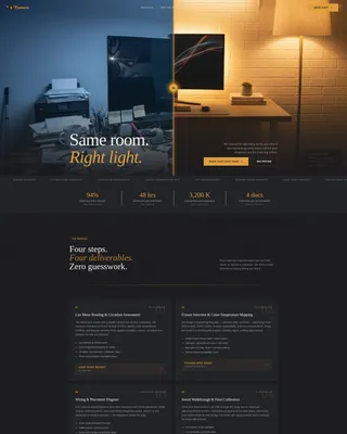 Home Office Lighting Consultant Landing Page