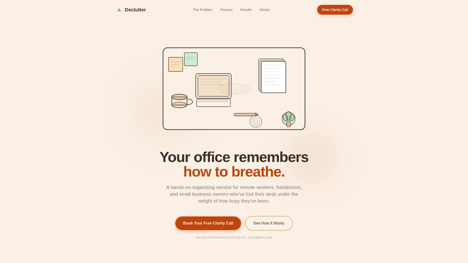 Home Office Organizer Landing Page Template
