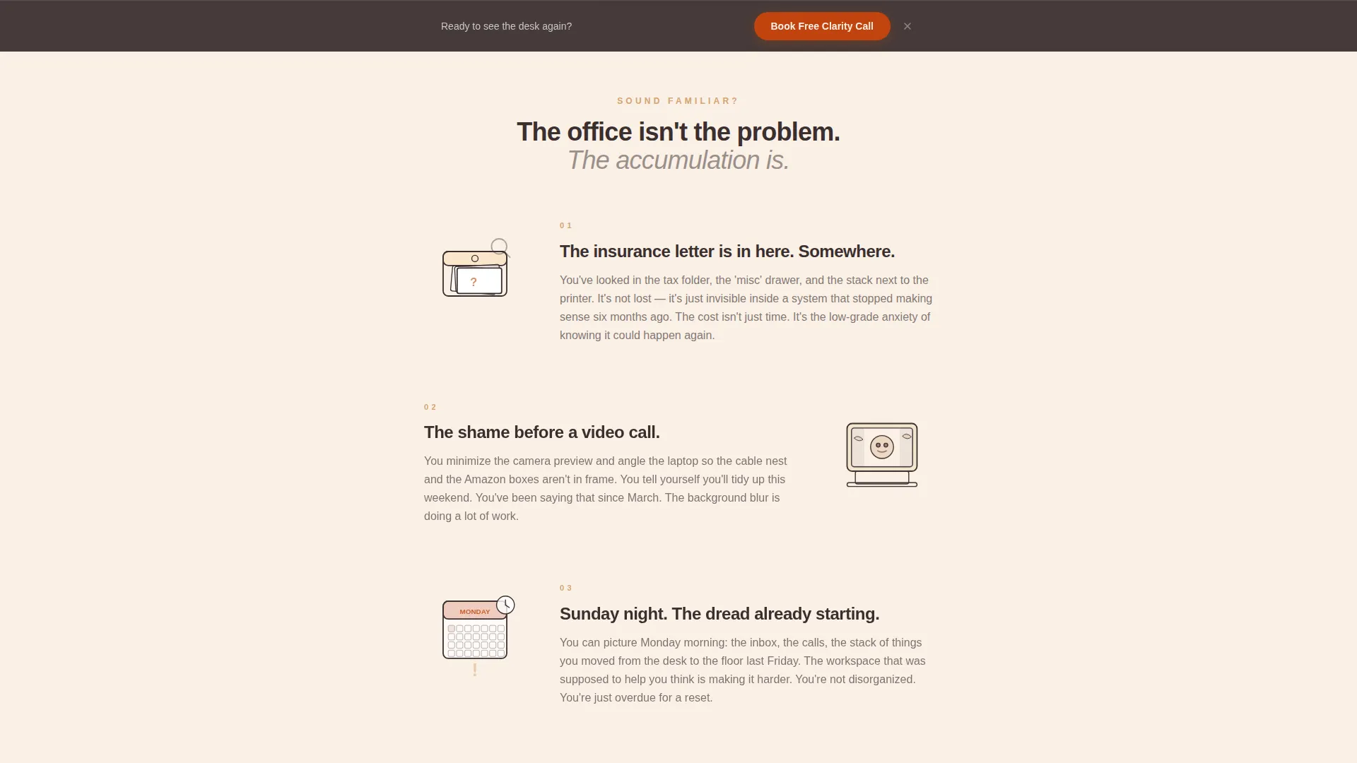 Home Office Organizer Landing Page Template