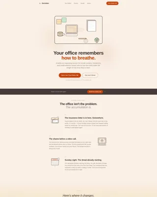 Home Office Organizer Landing Page Template