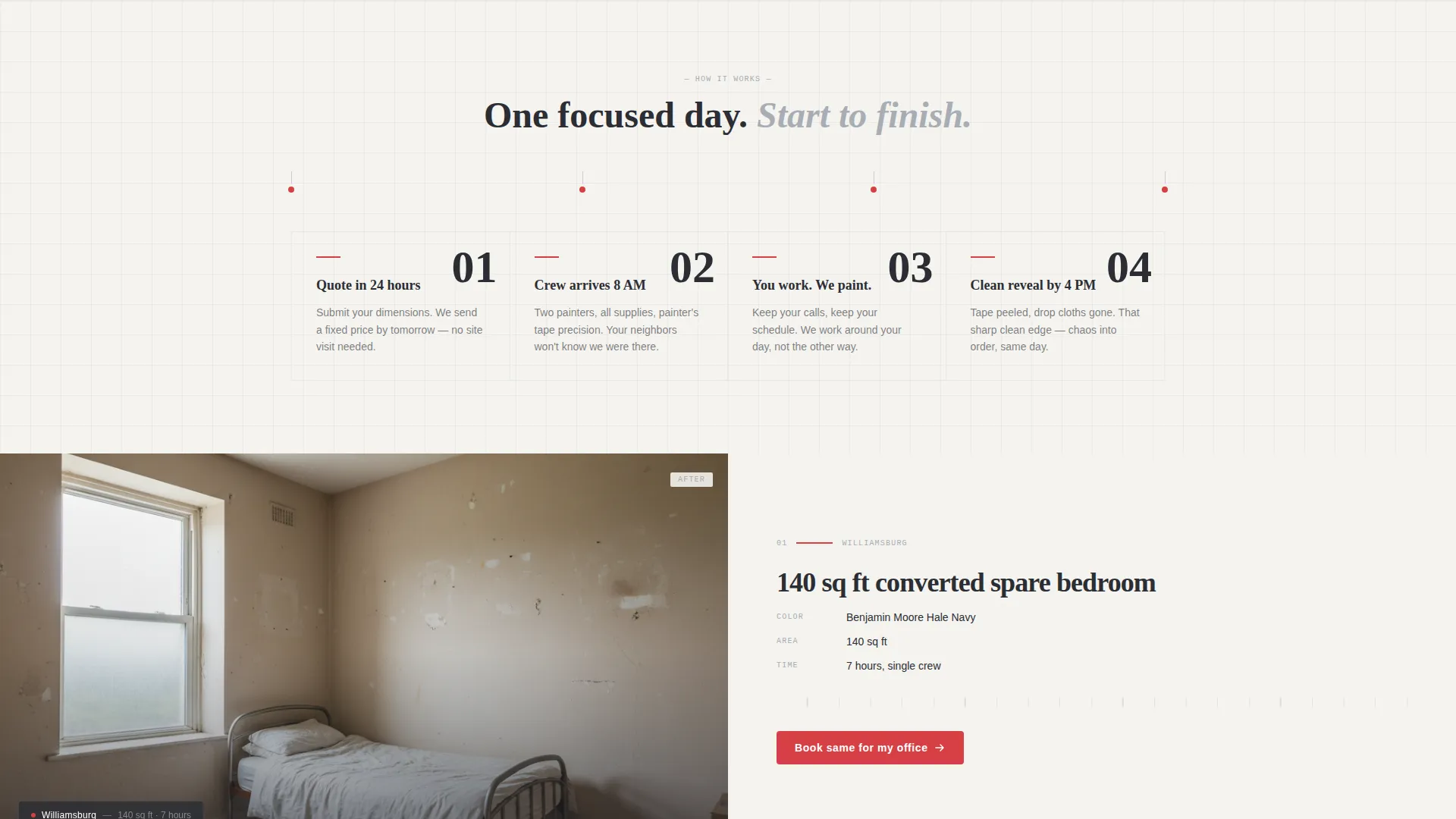 Home Office Painting Service Landing Page Template