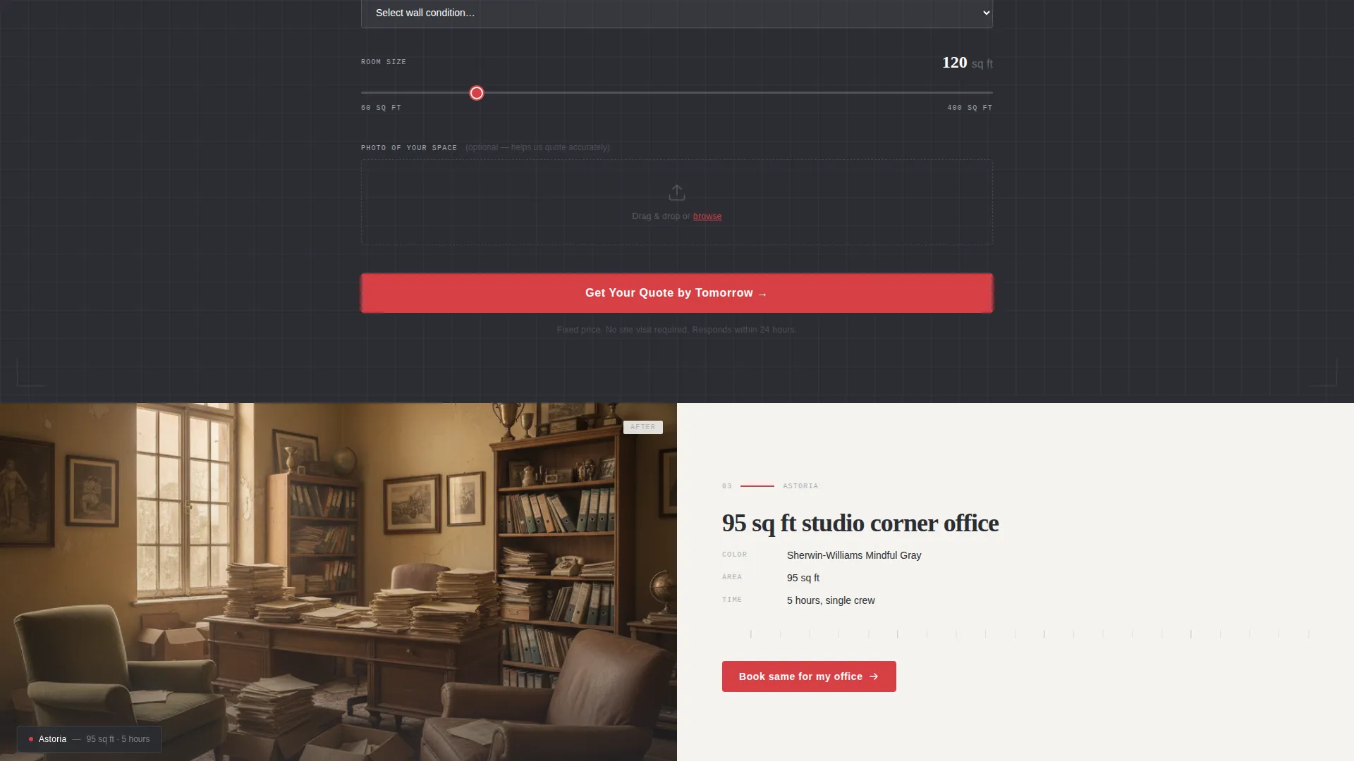 Home Office Painting Service Landing Page Template