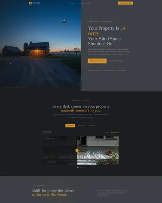 Home Security Landing Page Template for Rural Properties