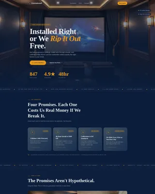 Home Theater Installation Landing Page Template