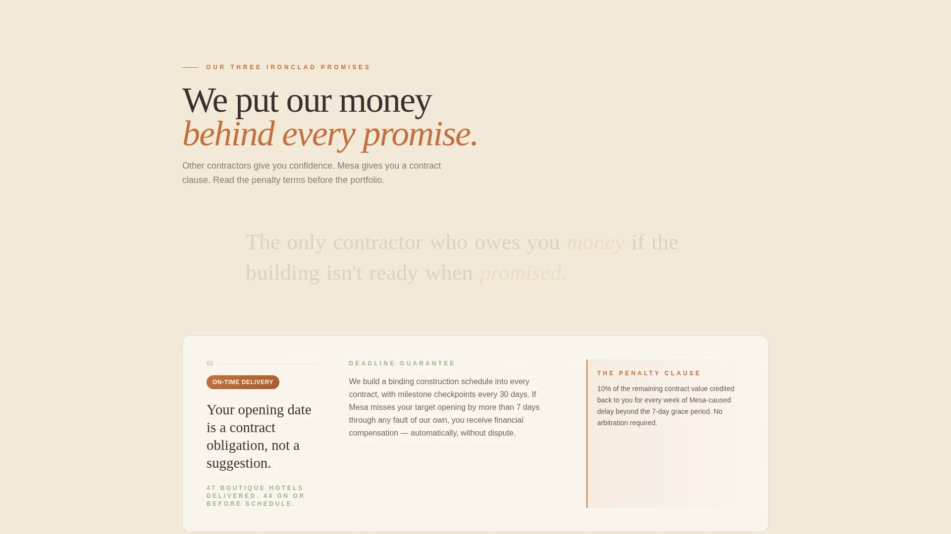Hotel General Contractor Landing Page Template