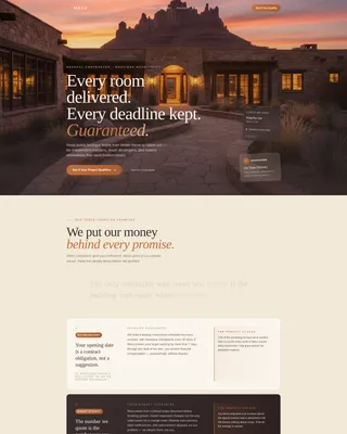 Hotel General Contractor Landing Page Template