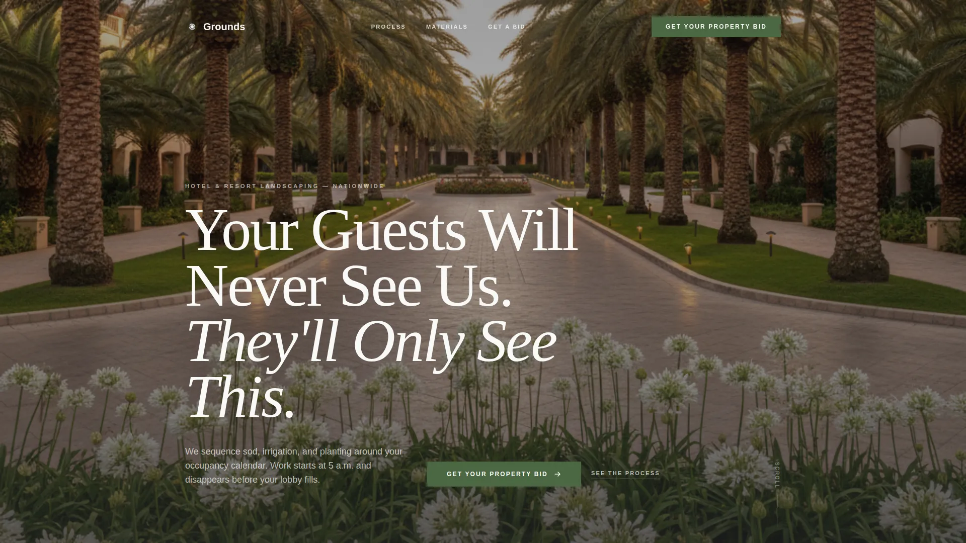 Hotel Landscaping Contractor Landing Page Template