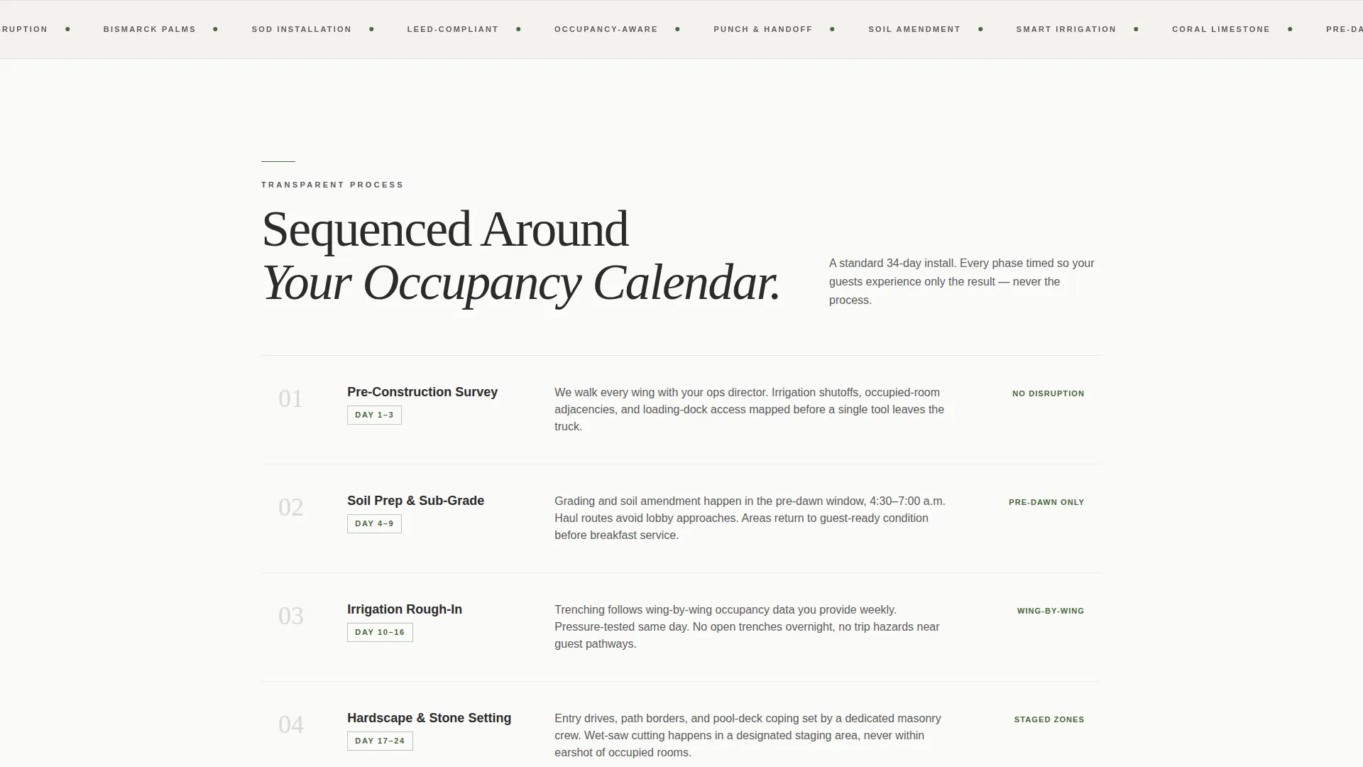 Hotel Landscaping Contractor Landing Page Template